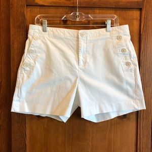 Banana Republic White Twill Shorts